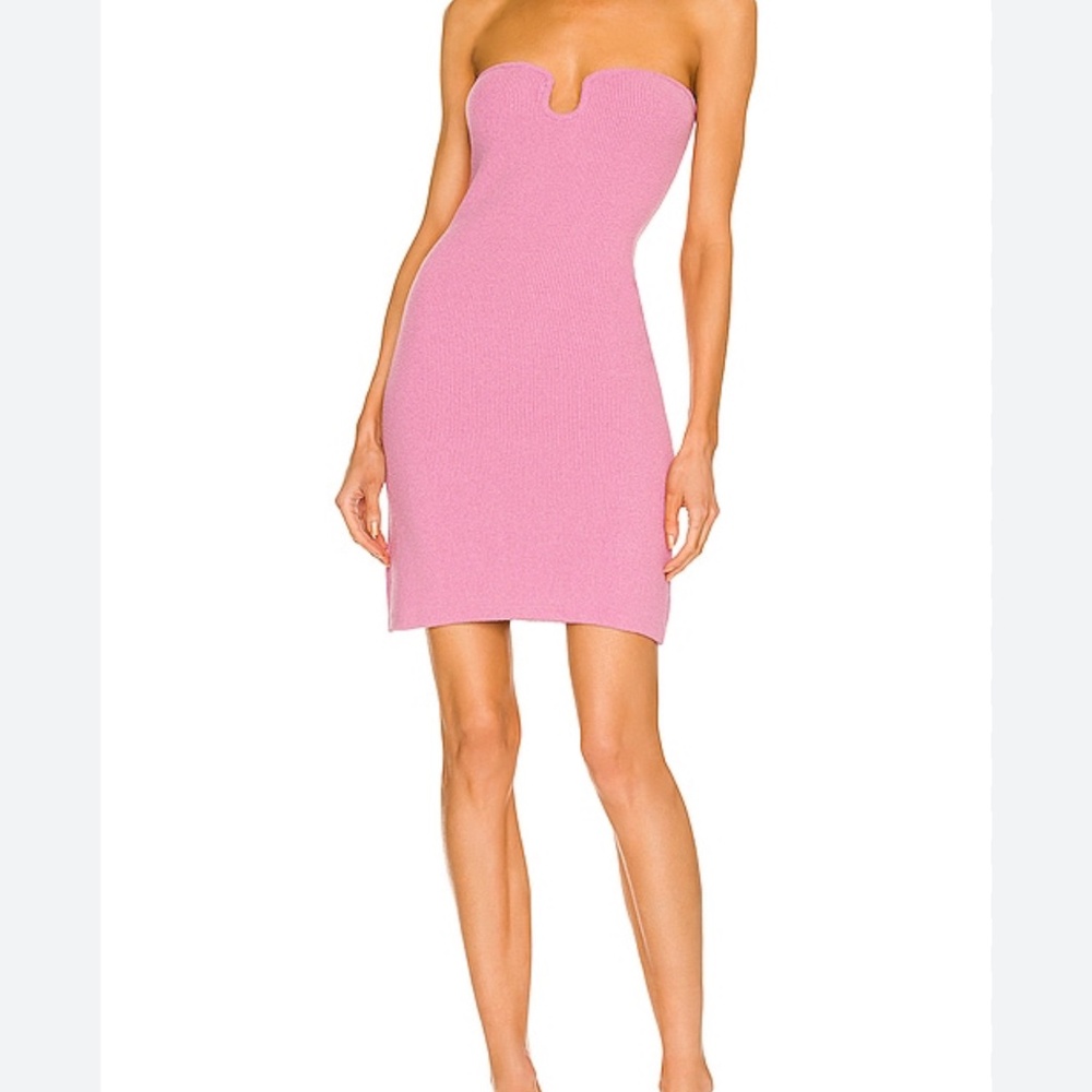 Nanushka Zina Strapless Organic Cotton Dress - Picture 2 of 3